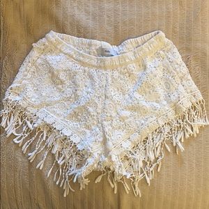 ADIKA Ivory Lace Shorts